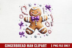 Gingerbread Man Clipart PNG Product Image 1