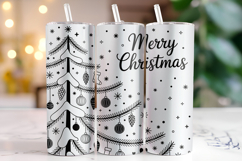 Merry Christmas Tumbler Wrap | Christmas | Sublimation Product Image 1