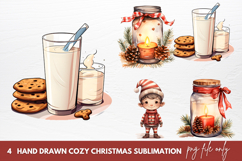 Hand Drawn Cozy Christmas Sublimation Christmas Clipart Product Image 1