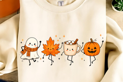 Fall Halloween Pumpkin Ghost Friends PNG, Halloween Ghost Product Image 2