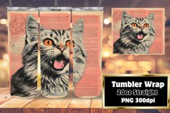 Whiskered Wonders 20oz Tumbler Sublimation Wrap Product Image 1