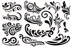 Floral Flowers Decorative SVG Bundle, Wedding Flower Clipart Product Image 6