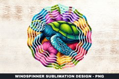 Turtle Wind Spinner Sublimation Design Product Image 1