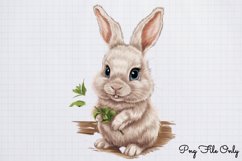 Woodland Christmas Bunny Sublimation Clipart PNG Product Image 1