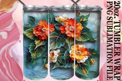 Vibrant Spring 3D Flower Tumbler Wrap - 20oz Product Image 1