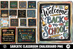 Sarcastic Classroom Chalkboard PNG Sublimation Product Image 1