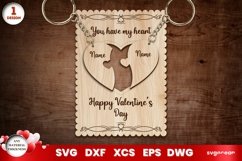 Valentine&#039;s Day Keychains Gift Cards | Laser Cut | Glowforge Product Image 2