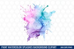 Watercolor Splashes Background Clipart Product Image 1