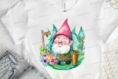 Watercolor Garden Gnome PNG Clipart Product Image 2
