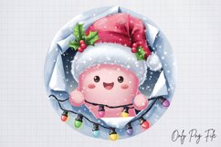 3D Pink Christmas Ornament Break clipart png Product Image 1