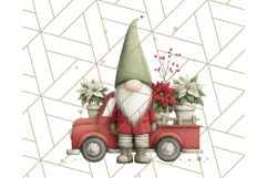 Vintage Truck Christmas Gnomes Clipart PNG, Cute Gnome Png Product Image 2