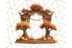 Autumn Circus Clipart Carnival Tent Fall PNG, Vintage Circus Product Image 2