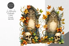 Halloween clipart, Grave clipart, Autumn clipart Product Image 1