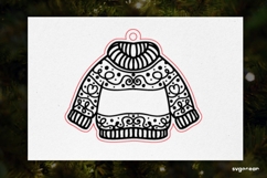 Christmas Sweater Ornament Laser Cut | Glowforge | SVG Product Image 2