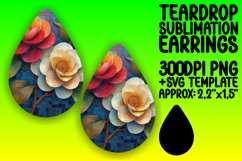 Chic Floral Drops: Elegant Blossom Teardrops Product Image 1