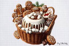 Christmas Baskets Clipart PNG Product Image 1