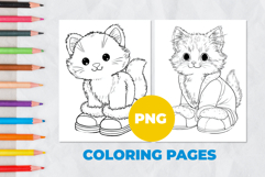 Cute snow kitten Coloring Pages | Coloring book Product Image 1