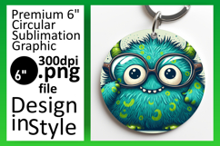 Vibrant Circle PNG for Keychains , Monster Product Image 1
