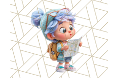 Kawaii City Girl PNG Clipart, Soft Dreamy Style Clip Art Product Image 2