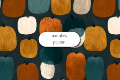 Abstract Pumpkin Seamless Autumn Pattern Product Image 1