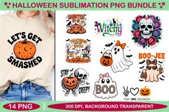 Halloween PNG Sublimation design Bundle, 14 png designs Product Image 1