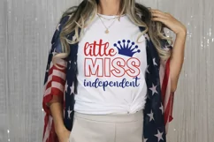 Little Miss Independent SVG, 4th Of July SVG Design Product Image 1