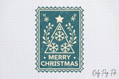 Christmas Post Stamps Merry christmas PNG Product Image 1