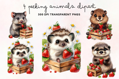 Peeking Animals Clipart PNG Product Image 1