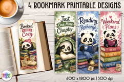 Cozy Panda Printable Bookmarks for Reading Lovers Product Image 1