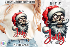 Christmas Skull Snarky Sublimation Bundle, Funny Dark Santa Product Image 3