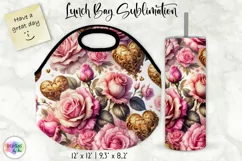 Vintage Floral Lunch Bag Design | Baroque Flowers Lunch Bag Product Image 1