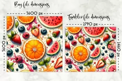 Lunch Bag Sublimation | Fruits and Berries Lunch Bag Print Product Image 2