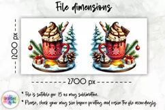 Christmas Coffee Mug Wrap, Santa Claus Caramel Latte Print Product Image 2