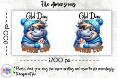 Cute Winter Animals Mag Wrap, Hot Cocoa Mug Wrap PNG Product Image 2