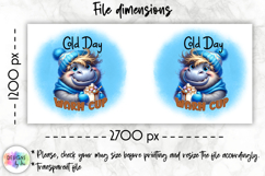 Cute Winter Animals Mag Wrap, Hot Cocoa Mug Wrap PNG Product Image 3