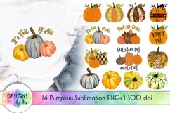 Pumpkins Bundle | Pumpkin Clipart |Fall Sublimation Bundle Product Image 1