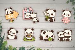 Cute Funny Kawaii Panda Stickers Set Product Image 2