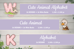 Kawaii Alphabet Stickers Cute Animals Product Image 2