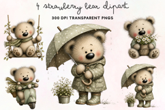 Strawberry Bear Clipart PNG Product Image 1