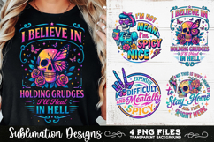 Funny Skeletons Sarcastic Retro PNG Sublimation Product Image 3