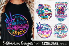 Funny Skeletons Sarcastic Retro PNG Sublimation Product Image 5