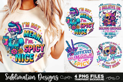 Funny Skeletons Sarcastic Retro PNG Sublimation Product Image 7