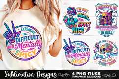 Funny Skeletons Sarcastic Retro PNG Sublimation Product Image 8
