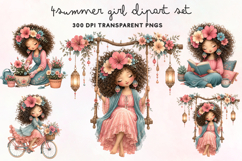Summer Girl Clipart PNG Product Image 1