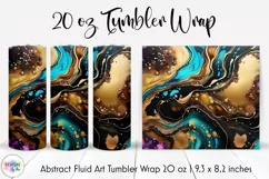 Alcohol Ink Abstract Tumbler Wrap | Liquid Acryl Tumbler PNG Product Image 1