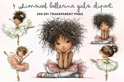 Whimsical Ballerina Girls Clipart PNG Product Image 1