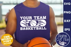 Basketball Shirt Svg | Basketball Svg | Basketball Mascot 14 Product Image 1