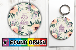 Whimsical Round Designs for Gifts, Flower Quote Product Image 1