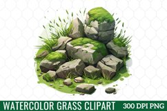 Watercolor Grass Clipart Product Image 1