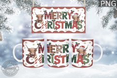 Merry Christmas Mug Wrap - Christmas Mug Sublimation Product Image 1